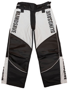 BlindSave LITE Goalie pants JR Black/White 150 / 160 cm, bílá / černá
