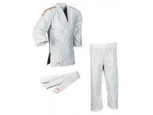 Adidas Judo Uniform J350 Club 200 cm, bílá / oranžová