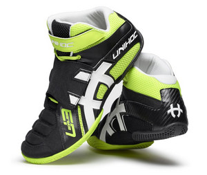 Obrázok Unihoc U3 Goalie neon yellow/black neónovo žltá / čierna US 4,5 / UK 3,5 / EU 36 / 24,6 cm