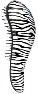 Dtangler Hair Brush zebra white