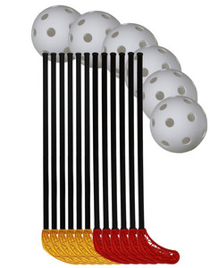 Eurostick Poppis senior streethockey set 95cm žlutá / červená, Oboustranná, 95cm (=105cm), (13 - 15 let)