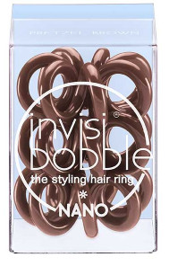 Obrázok Invisibobble Nano Hair Ring Gumička na vlasy 3ks Pretzel Brown