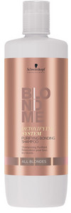 Obrázok Schwarzkopf Professional Blondme čiastiaci detoxikačný šampón pre všetky typy blond vlasov 1000 ml