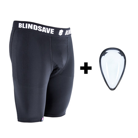 BlindSave Compression shorts + cup Kraťasy sa suspenzorom