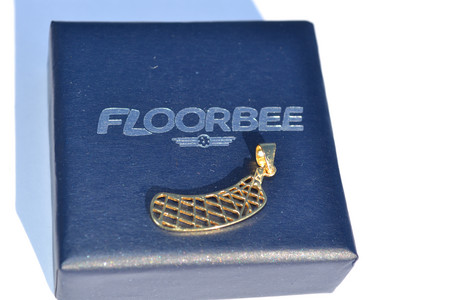 FLOORBEE Jet blade gold Floorball pendant