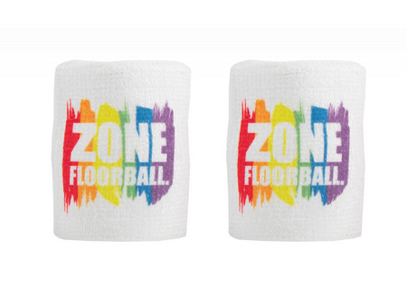 Zone floorball Wristband PRIDE white/rainbow 2-pack Potítko