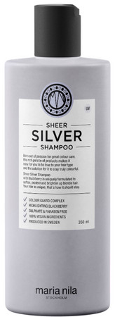 Maria Nila Sheer Silver Shampoo shampoo against yellow tones
