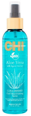 CHI Aloe Vera With Agave Nectar Curl Reactivating Spray light mist for shine and hydration