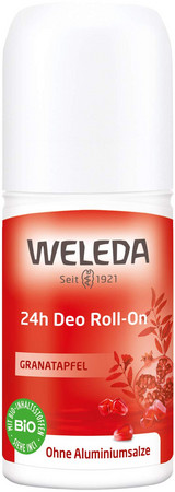 Weleda Pomegranate 24h Deodorant Roll-On ball deodorant with the scent of pomegranate