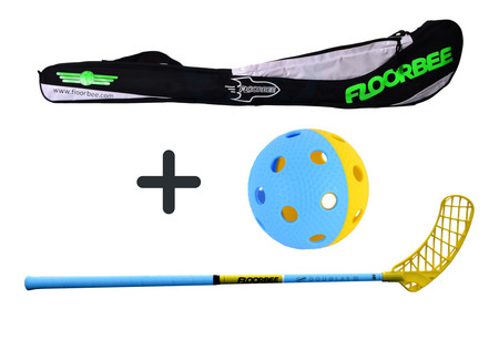 FLOORBEE Douglas 32 Set Unihockeyschläger mit Tasche und Ball
