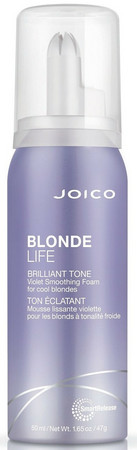 Joico Blonde Life Brilliant Tone Violet Smoothing Foam ošetrujúce pena pre žiarivú blond