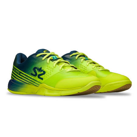 Salming Viper 5 Shoe Men Fluo Green/Navy Sálová obuv