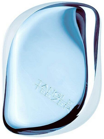 Tangle Teezer Compact Styler Sky Blue Delight Chrome compact hair brush