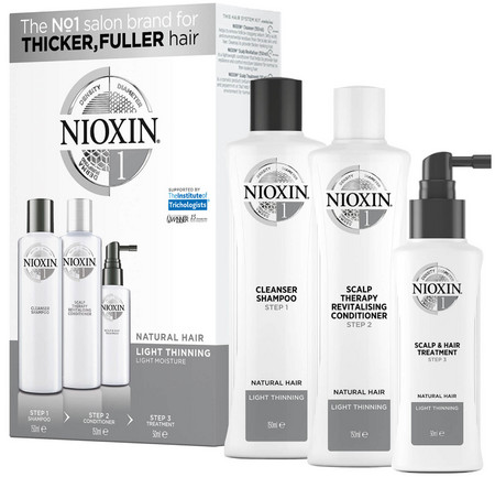 Nioxin Trial Kit System 1 Set für naturbelassenes, dezent dünner werdendes Haar
