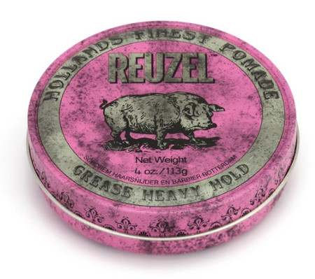 Reuzel Pink Pomade Grease Heavy Hold Pomade with Strong Hold and Medium Shine