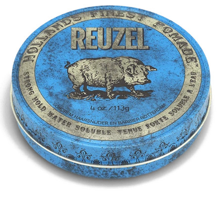 Reuzel Blue Pomade Water Soluble Strong Hold Pomade mit starkem Halt und Glanz