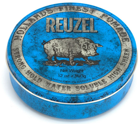 Reuzel Blue Pomade Water Soluble Strong Hold Pomade with Strong Hold and Shine