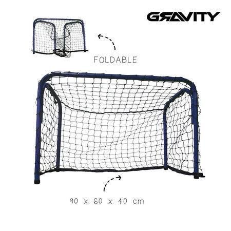 Eurostick Gravity Goal 90x60x40cm Zusammenklappbar Floorball Tor mit Netz