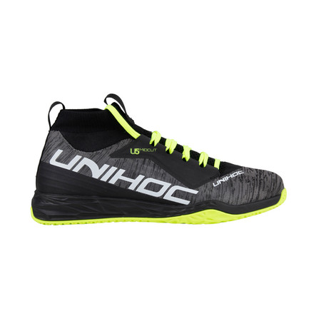 Unihoc Shoe U5 PRO MidCut Men grey/yellow Indoor shoes