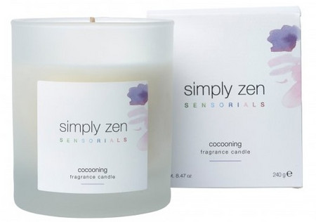 Simply Zen Sensorials Cocooning Fragrance Candle scented candle with a calm floral scent