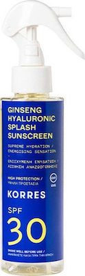 Korres Ginseng Hyaluronic Splash Sunscreen SPF30 emulzia na opaľovanie