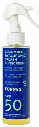 Korres Ginseng Hyaluronic Splash Sunscreen SPF50 emulzia na opaľovanie