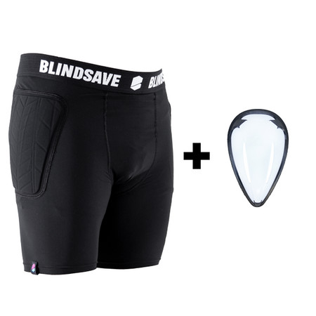 BlindSave Goalie shorts+cup Shorts mit Hosenträger und Hüftpolsterung