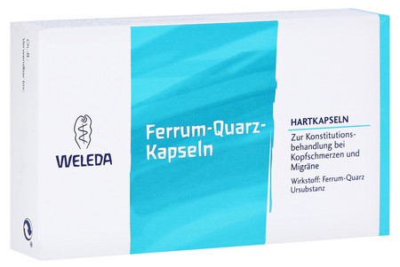 Weleda Ferrum-Quarz Kapseln Anthroposophisches Arzneimittel bei Migräne, Gehirnerschütterung und Erschöpfung