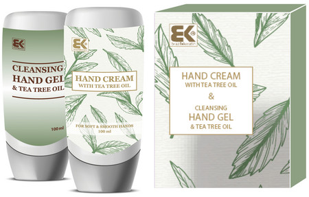 Brazil Keratin Hand Cream + Cleansing Hand Gel with Tea Tree Oil Handcreme + Desinfektionsgel