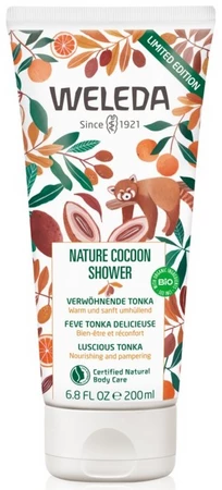 Weleda Nature Cocoon Shower Cream creamy body wash with warm, relaxing scent