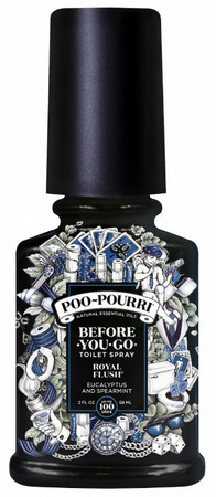 Poo Pourri Before-You-Go Spray Royal Flush toilet scent with eucalyptus and mint scent