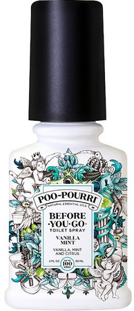 Poo Pourri Before-You-Go Spray Vanilla Mint toilet scent with the scent of vanilla, mint and citrus