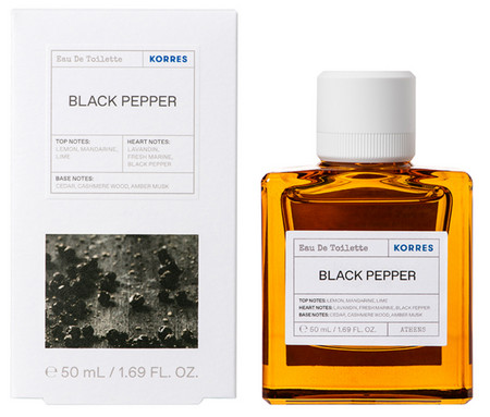 Korres Black Pepper / Cashmere / Lemonwood pánská toaletní voda černý pepř / kašmír / lemonwood