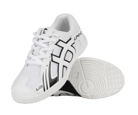 Unihoc Shoe U3 Junior Unisex white/black Indoor shoes
