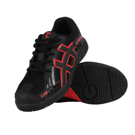 Unihoc Shoe U3 Junior Unisex black/red Indoor shoes
