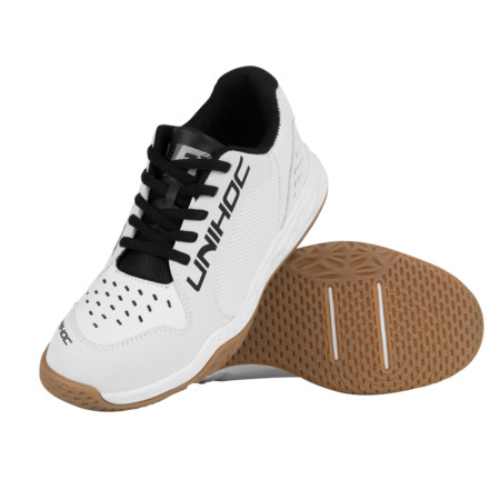 Unihoc Shoe U5 PRO JR Unisex white/black Sálová obuv