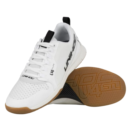 Unihoc Shoe U4 PLUS Men white/bl Hallenschuhe