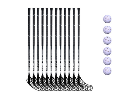 Unihoc Basic Composite Set 29 12 sticks + 6 balls Florbalová sada