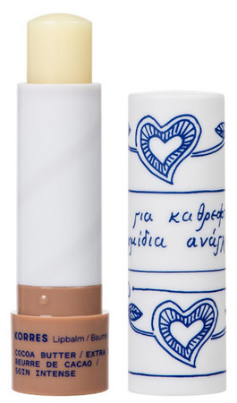 Korres Lipbalm Cocoa Butter farbloser Lippenbalsam mit Kakaobutter-Aroma