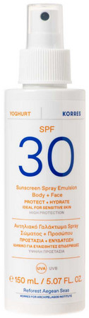 Korres Sunscreen Face & Body Emulsion Yogurt SPF30 emulzia na opaľovanie s jogurtom SPF30