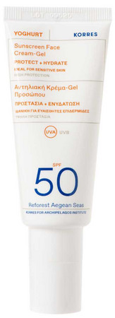 Korres Sun Care Sunscreen Face Cream-Gel Yoghurt SPF50 pleťový fluidný krém s jogurtom SPF50