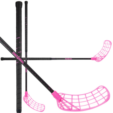 Zone floorball MAKER AIR Superlight 29 black/pink Florbalová hokejka