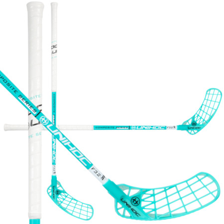 Unihoc ICONIC Composite 32 turquoise/white Unihockeyschläger