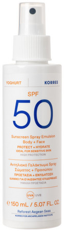 Korres Sunscreen Face & Body Emulsion Yogurt SPF50 emulzia na opaľovanie s jogurtom SPF50