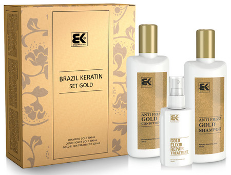 Brazil Keratin Gold Set sada pro nepoddajné vlasy