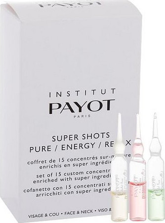 Payot Super Shots ošetrujúci starostlivosť pre detoxikáciu, energiu a relaxáciu