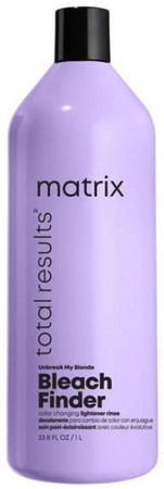 Matrix Total Results Unbreak My Blonde Bleach Finder shampoo detecting lightener particles after the chemical process