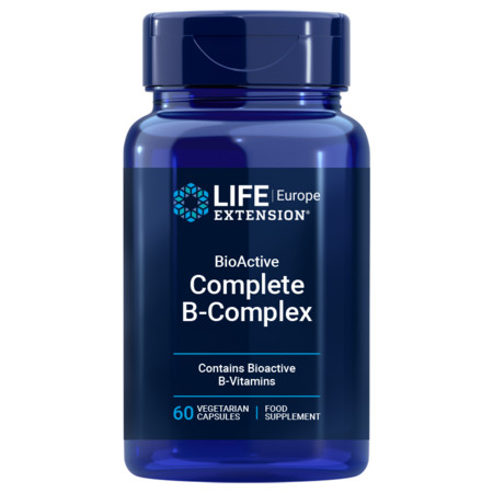 Life Extension BioActive Complete B-Complex, EU Vitamín pro podporu energie, metabolismu, srdce a kognitivního zdraví