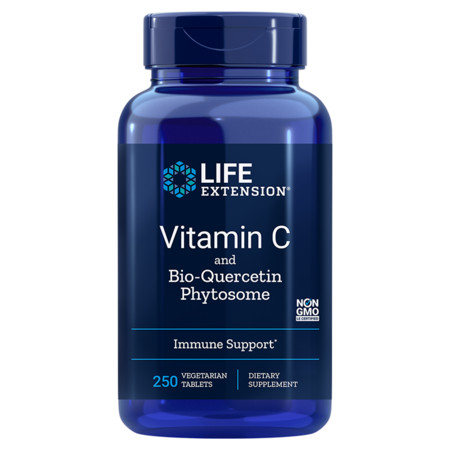Life Extension Vitamin C and Bio-Quercetin Phytosome Vitamin C plus ultra-resorbierbares Quercetin zur Unterstützung des Immunsystems
