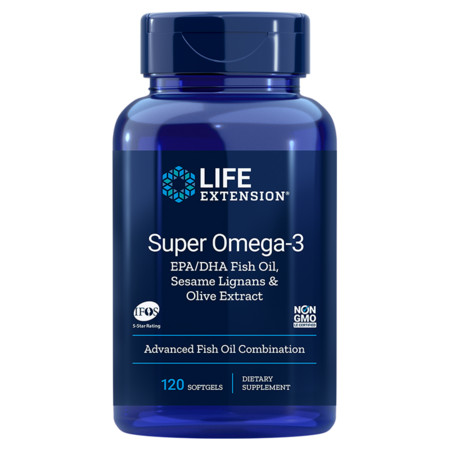 Life Extension Super Omega-3 EPA/DHA Fish Oil Doplněk stravy pro kardiovaskulární podporu